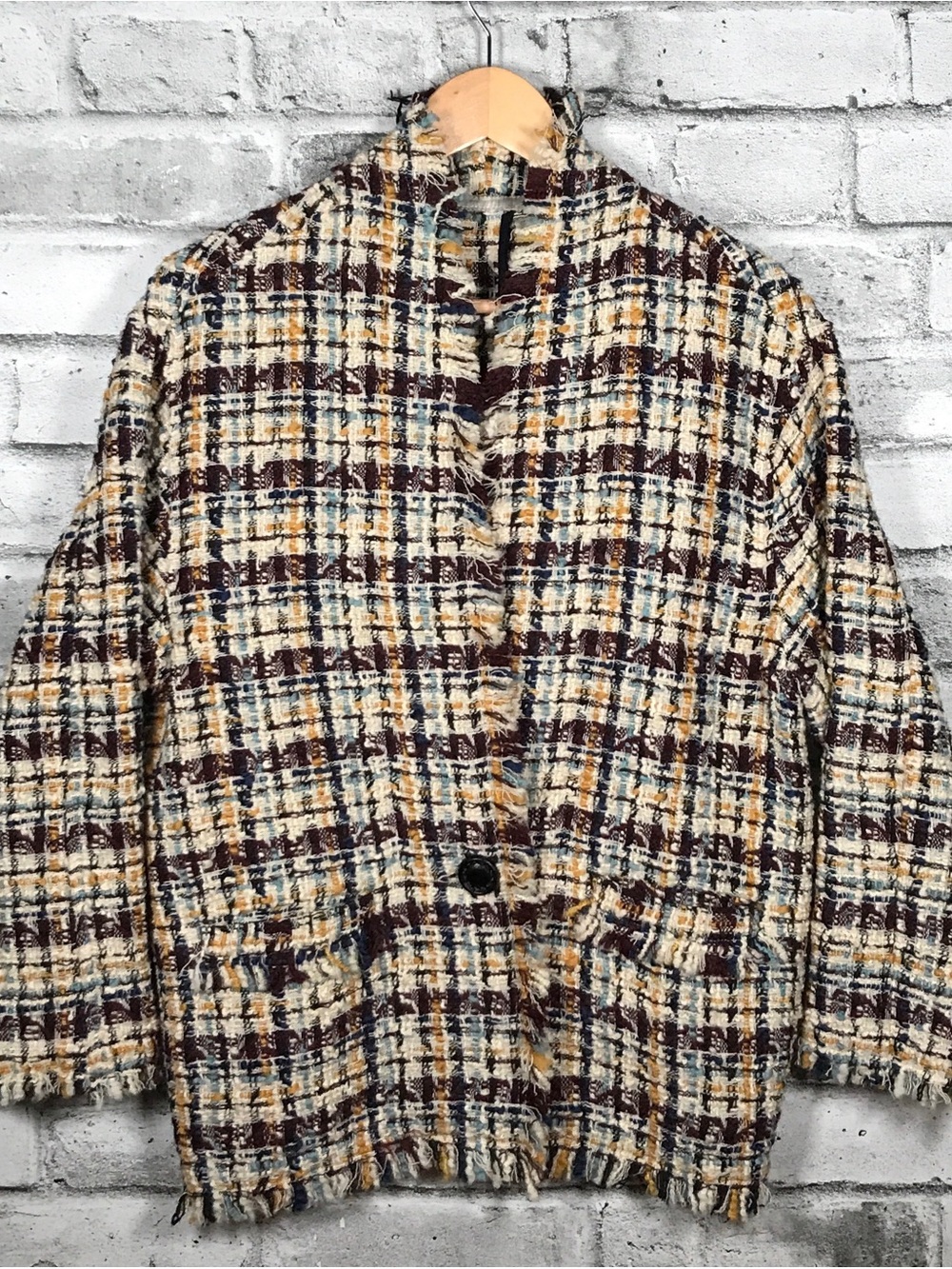 Isabel Marant Virgin Wool Tweed Pattern Jacket